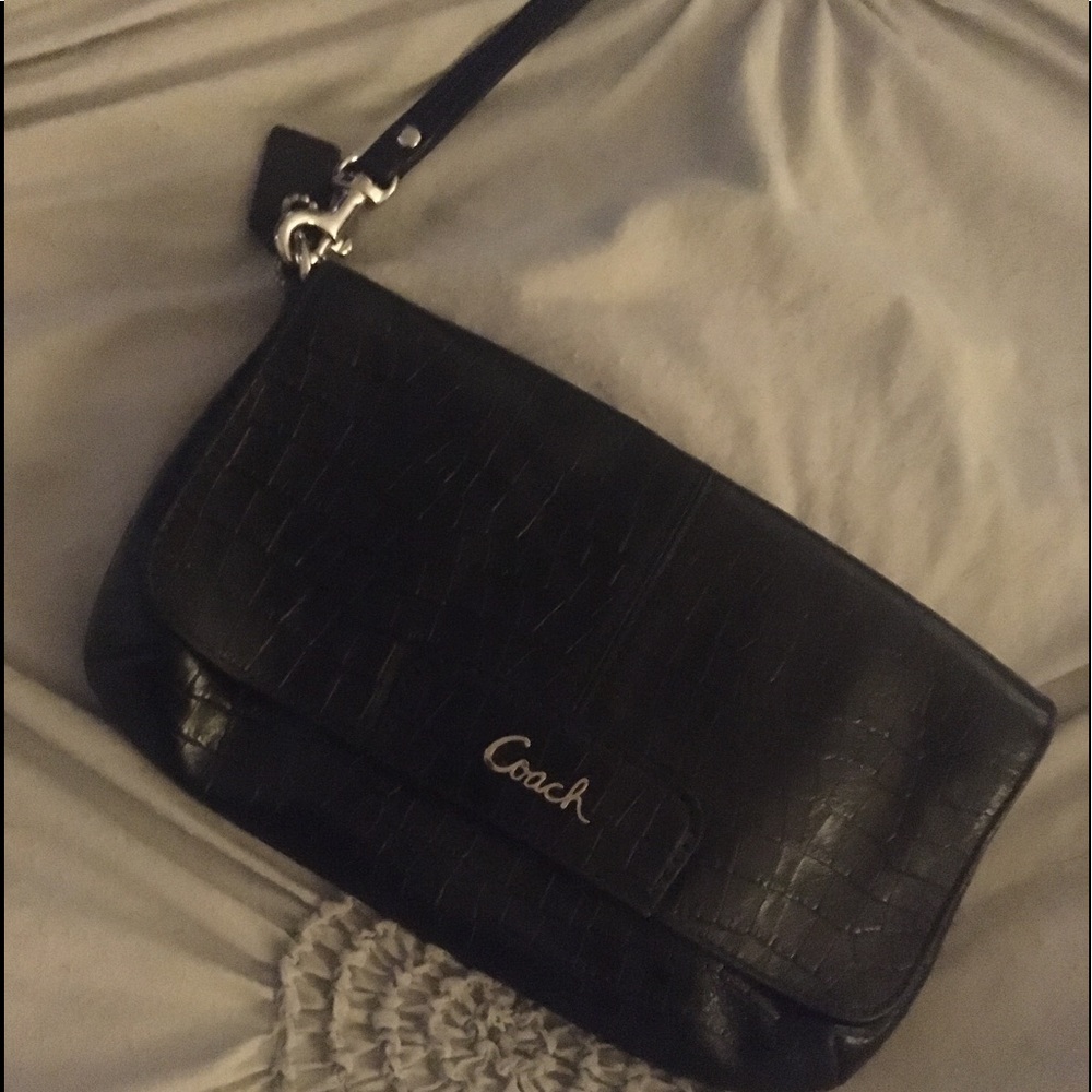 Coach leather wristlet